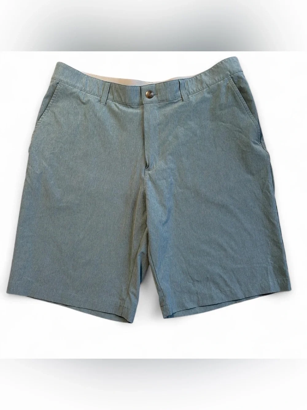 Adidas Men's Light Green Flat Front Shorts